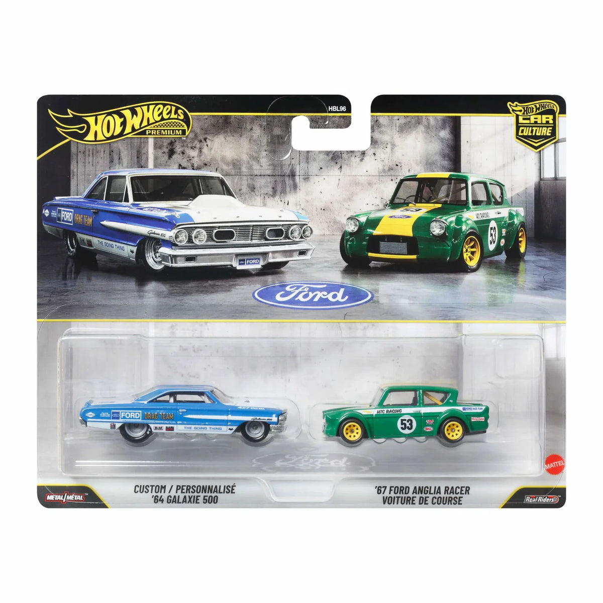 HOT WHEELS CUSTOM '64 GALAXIE 500 - '67 FORD ANGLIA RACER